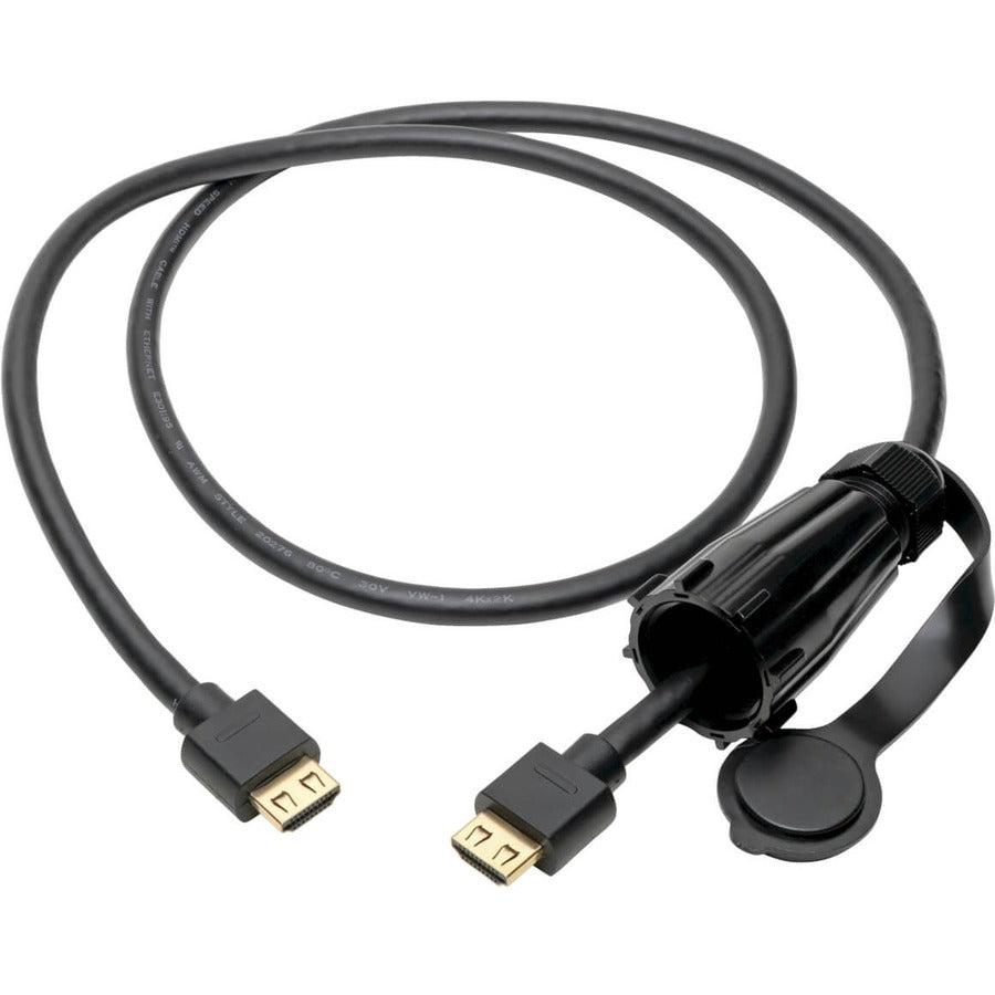 Tripp Lite P569-003-Ind High-Speed Hdmi Cable (M/M) - 4K 60 Hz, Hdr, Industrial, Ip68, Hooded Connector, Black, 3 Ft.