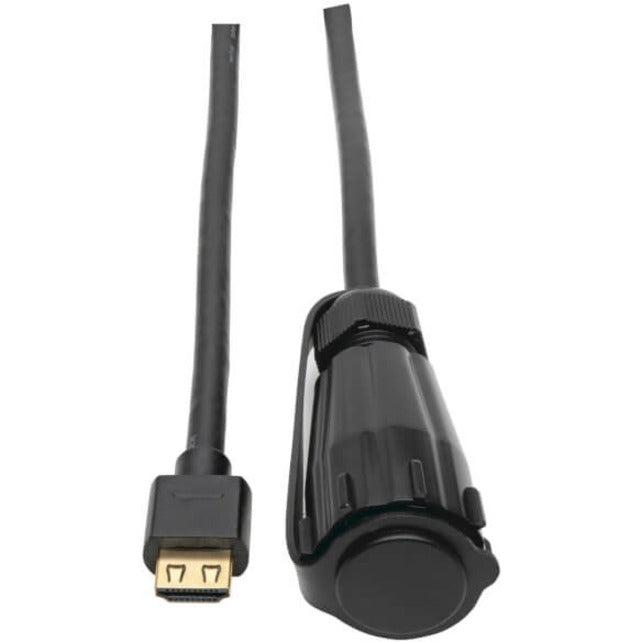 Tripp Lite P569-010-Ind High-Speed Hdmi Cable (M/M) - 4K 60 Hz, Hdr, Industrial, Ip68, Hooded Connector, Black, 10 Ft.
