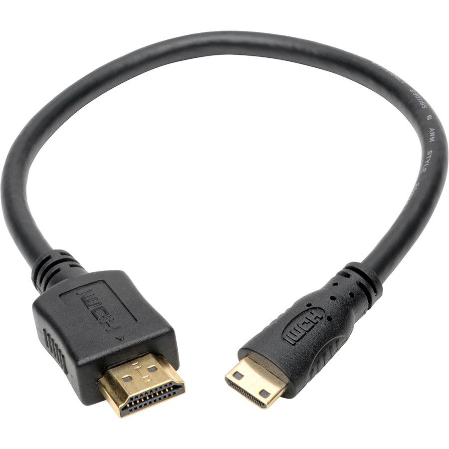 Tripp Lite P571-001-Mini High-Speed Hdmi To Mini Hdmi Cable With Ethernet (M/M), 1 Ft.