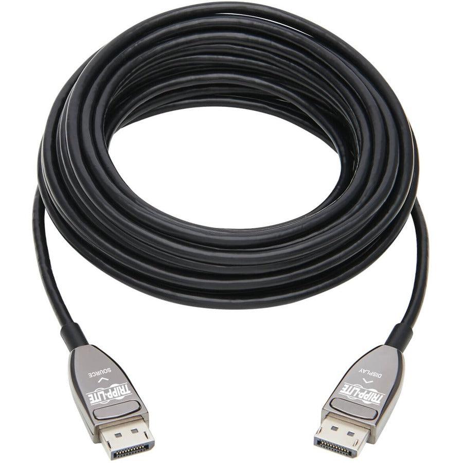Tripp Lite P580F3-10M-8K6 Displayport Active Optical Cable (Aoc) - Uhd 8K 60 Hz, Hdr, Cl3 Rated, Black, 10 M (33 Ft.)