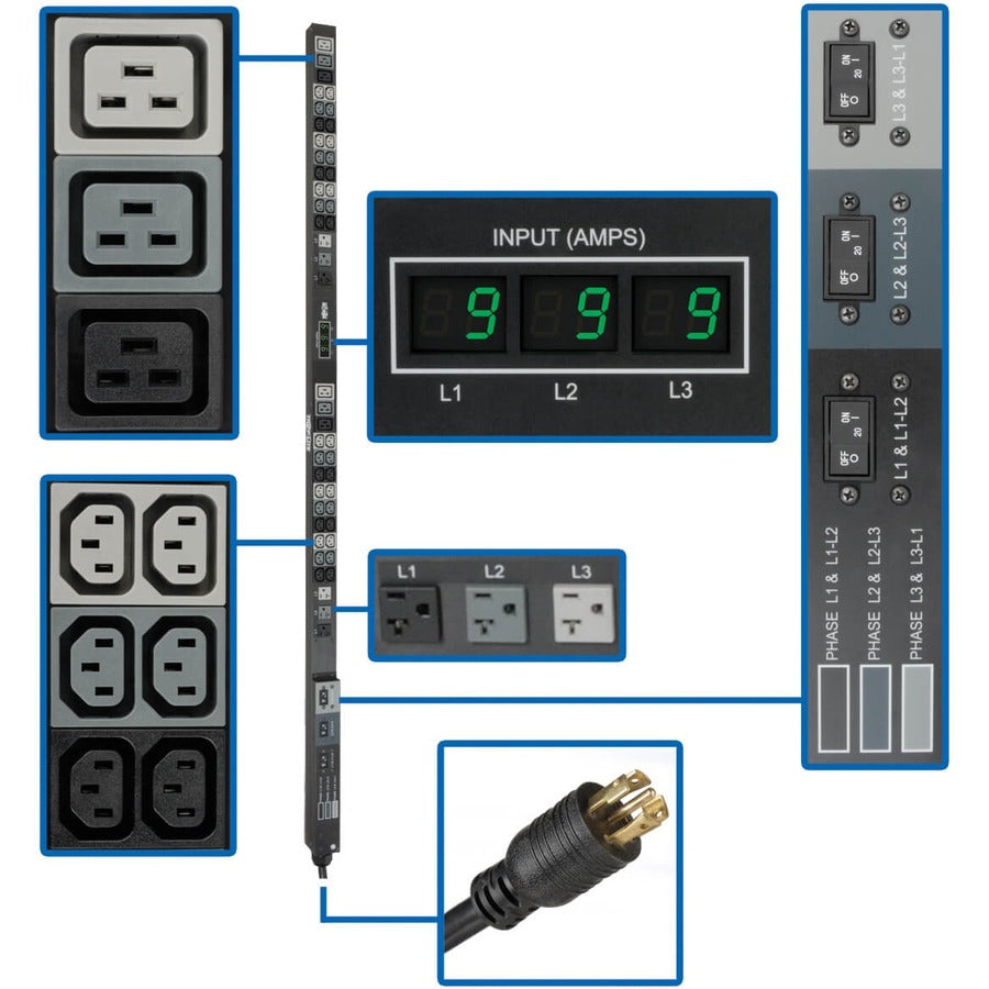 Tripp Lite Pdu3Mv6L2130 Power Distribution Unit (Pdu) 48 Ac Outlet(S) 0U Black