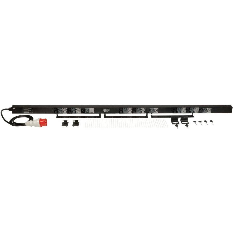 Tripp Lite Pdu3Xv6G20 11.5Kw 3-Phase Basic Pdu - 45 208-240V Outlets (36 C13, 9 C19), Iec 309 16/20A Red 360-415V Input, 6 Ft. Cord, 70 In. 0U, Taa