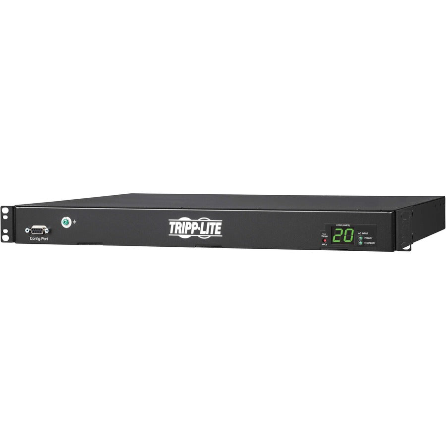 Tripp Lite Pdumh20Hvats 3.8Kw 200–240V Single-Phase Ats/Local Metered Pdu - 8 C13 And 2 C19 Outlets, Dual C20 Inlets, 12 Ft. Cords, 1U, Taa