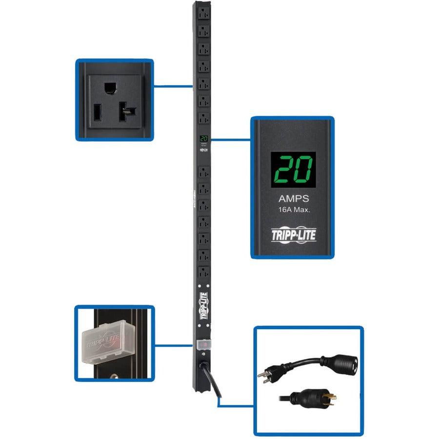 Tripp Lite Pdumv20-36 Power Distribution Unit (Pdu) 14 Ac Outlet(S) 0U Black