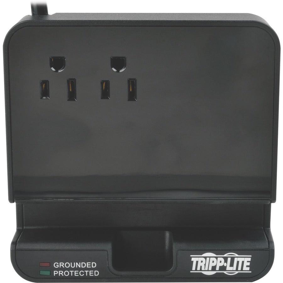 Tripp Lite Protect It! 2-Outlet Surge Protector, 6-Ft. Cord, 1080 Joules, 4 X Usb Charging Ports (4.8A Total)