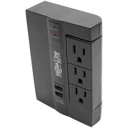 Tripp Lite Protect It! 6-Outlet Surge Protector With 3 Rotatable Outlets – Direct Plug-In, 1080 Joules, 2 Usb Ports