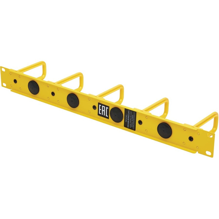 Tripp Lite Srcablering1Ufc Horizontal Cable Manager - Flexible Rings, Yellow, 1U