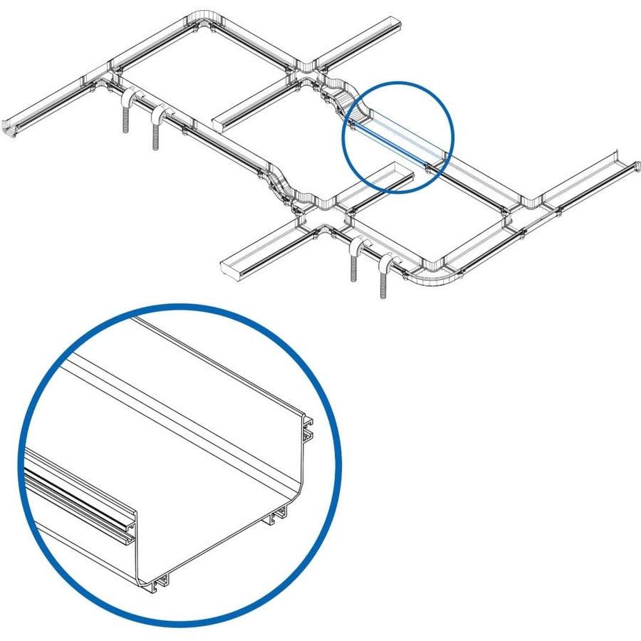 Tripp Lite Srfc10Str48 Toolless Straight Channel Section For Fiber Routing System, 240 X 120 X 1220 Mm (10 X 5 X 48 In.)