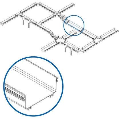 Tripp Lite Srfc10Str48 Toolless Straight Channel Section For Fiber Routing System, 240 X 120 X 1220 Mm (10 X 5 X 48 In.)