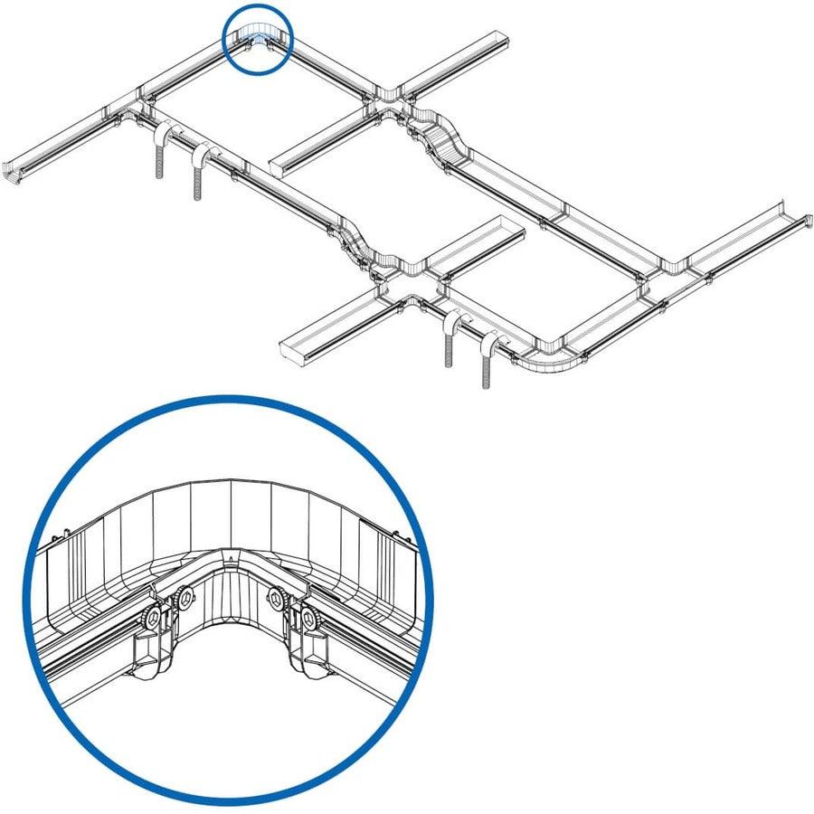 Tripp Lite Srfc5Elbow Toolless Horizontal 90-Degree Elbow For Fiber Routing System, 120 Mm (5 In.)