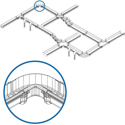 Tripp Lite Srfc5Elbow Toolless Horizontal 90-Degree Elbow For Fiber Routing System, 120 Mm (5 In.)