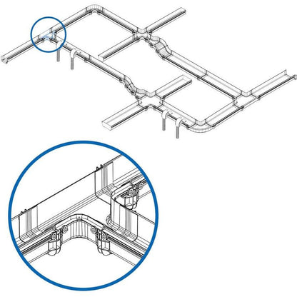 Tripp Lite Srfc5Junt Toolless Horizontal 90-Degree T-Junction For Fiber Routing System, 120 Mm (5 In.)