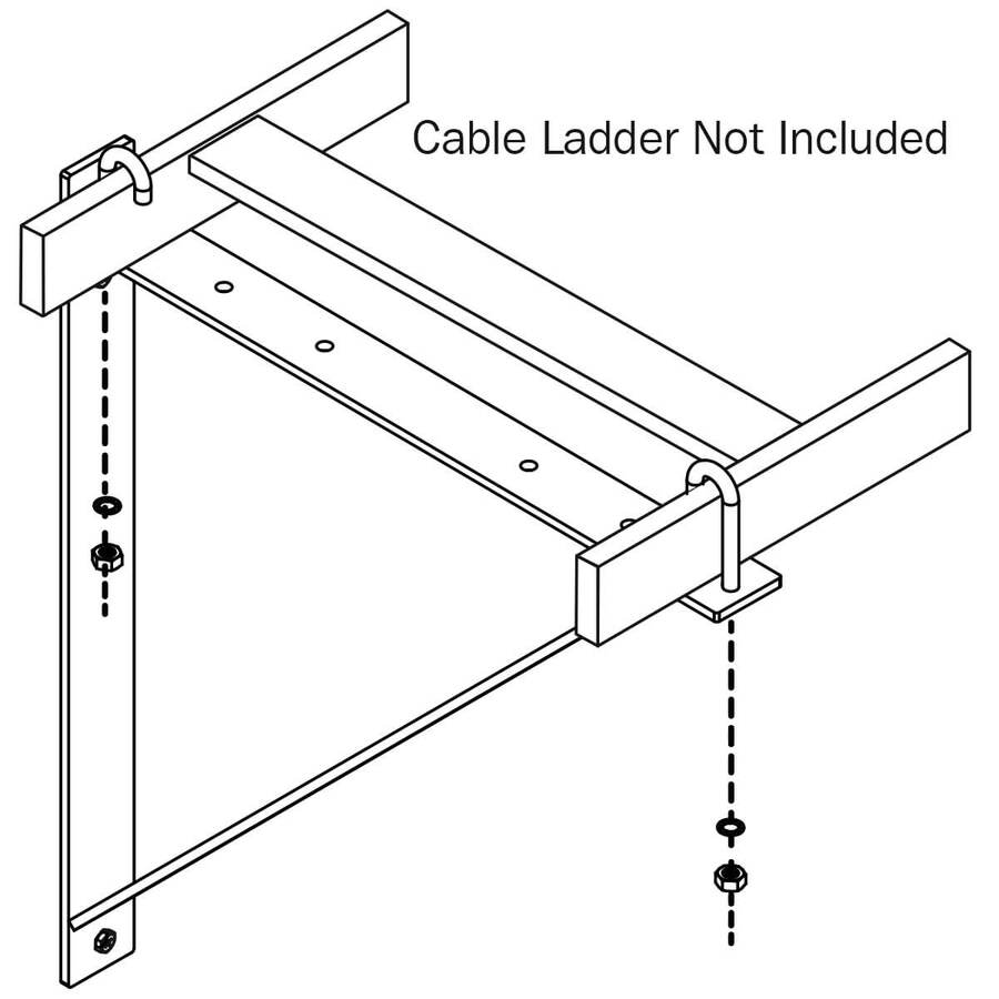 Tripp Lite Srltrisupport Triangular Wall Support Kit For 12 & 18 In. Cable Runway, Straight & 90-Degree - Hardware Included