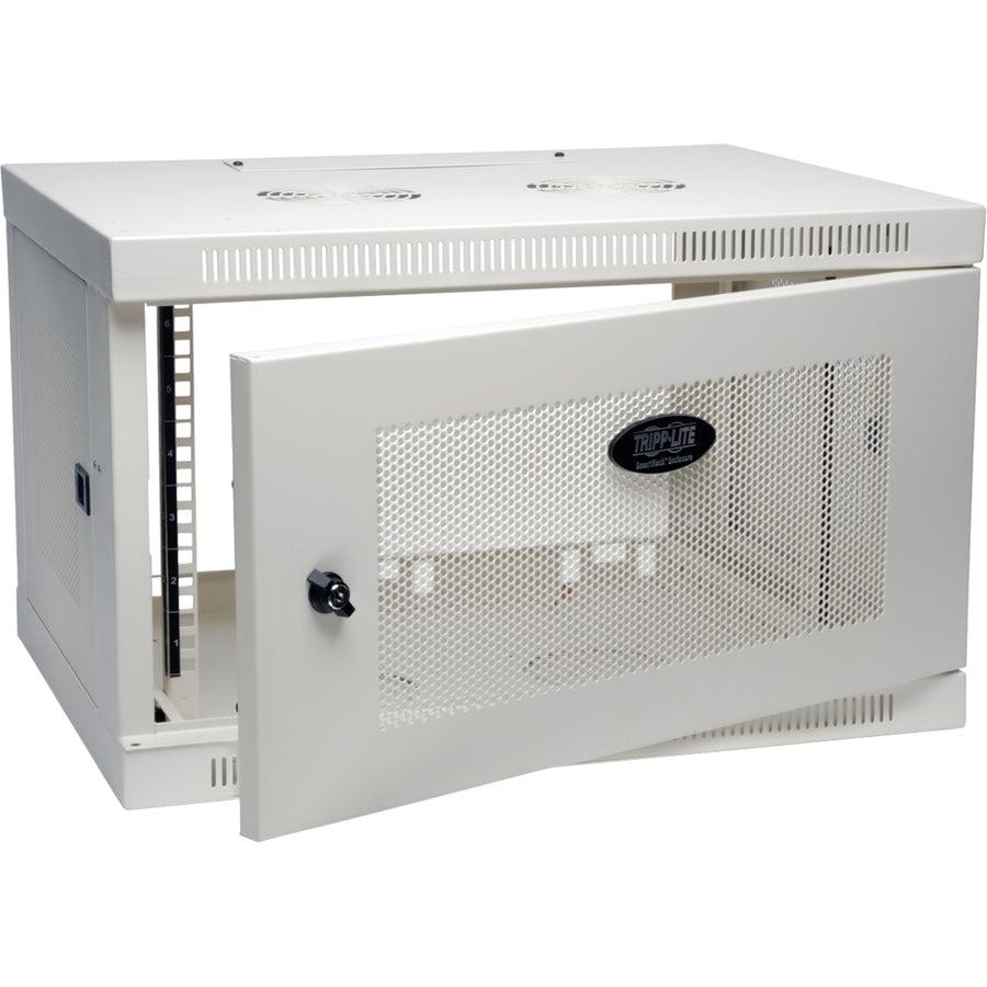 Tripp Lite Srw6Uw Smartrack 6U Low-Profile Switch-Depth Wall-Mount Mini Rack Enclosure, White