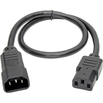 Tripp Lite Standard Computer Power Extension Cord, 13A, 16Awg (Iec-320-C14 To Iec-320-C13), 2-Ft.