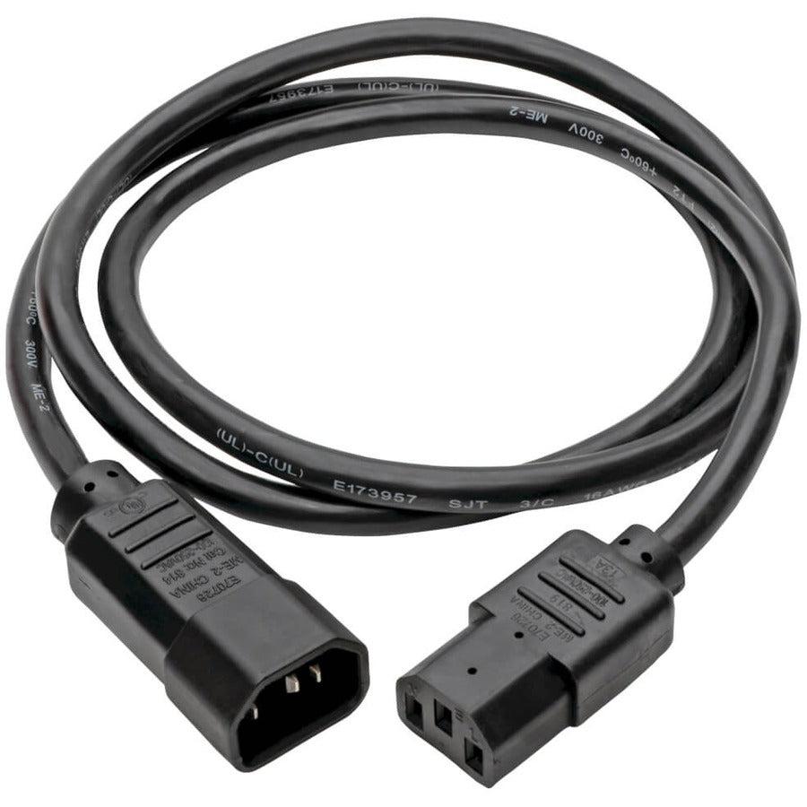 Tripp Lite Standard Computer Power Extension Cord, 13A, 16Awg (Iec-320-C14 To Iec-320-C13), 4-Ft.