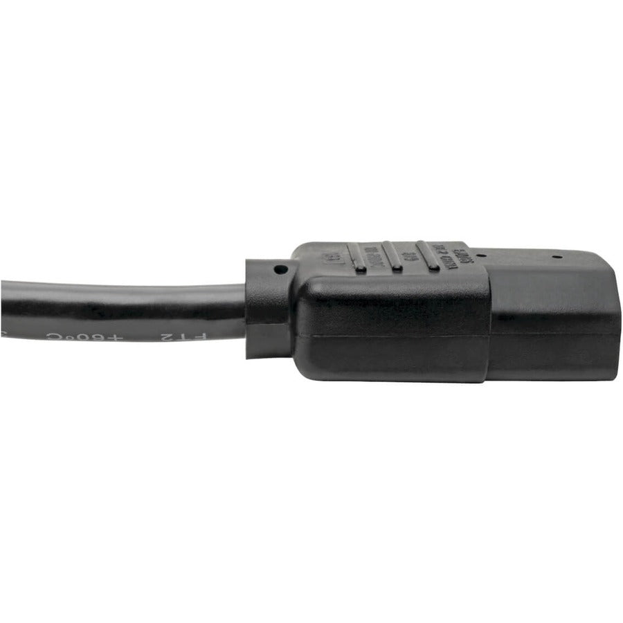 Tripp Lite Standard Computer Power Extension Cord Lead Cable, 10A, 18Awg (Iec-320-C14 To Iec-320-C13) 0.61 M (2-Ft.)