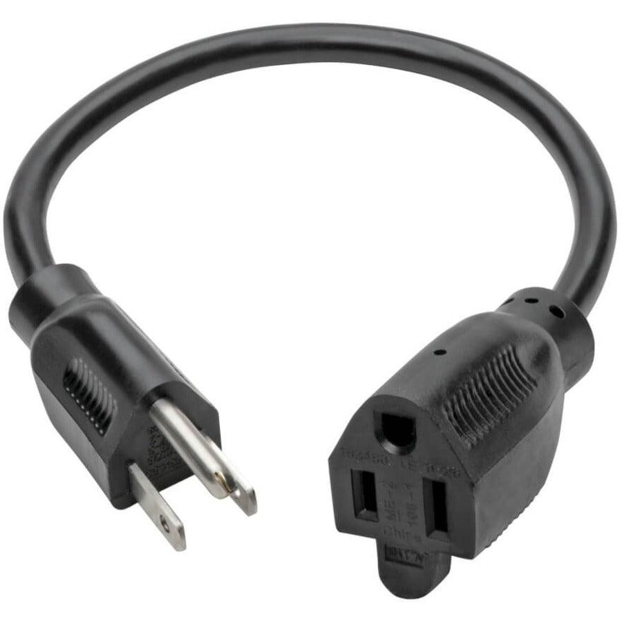 Tripp Lite Standard Power Extension Cord, 10A, 18Awg (Nema 5-15P To Nema 5-15R), 1-Ft.