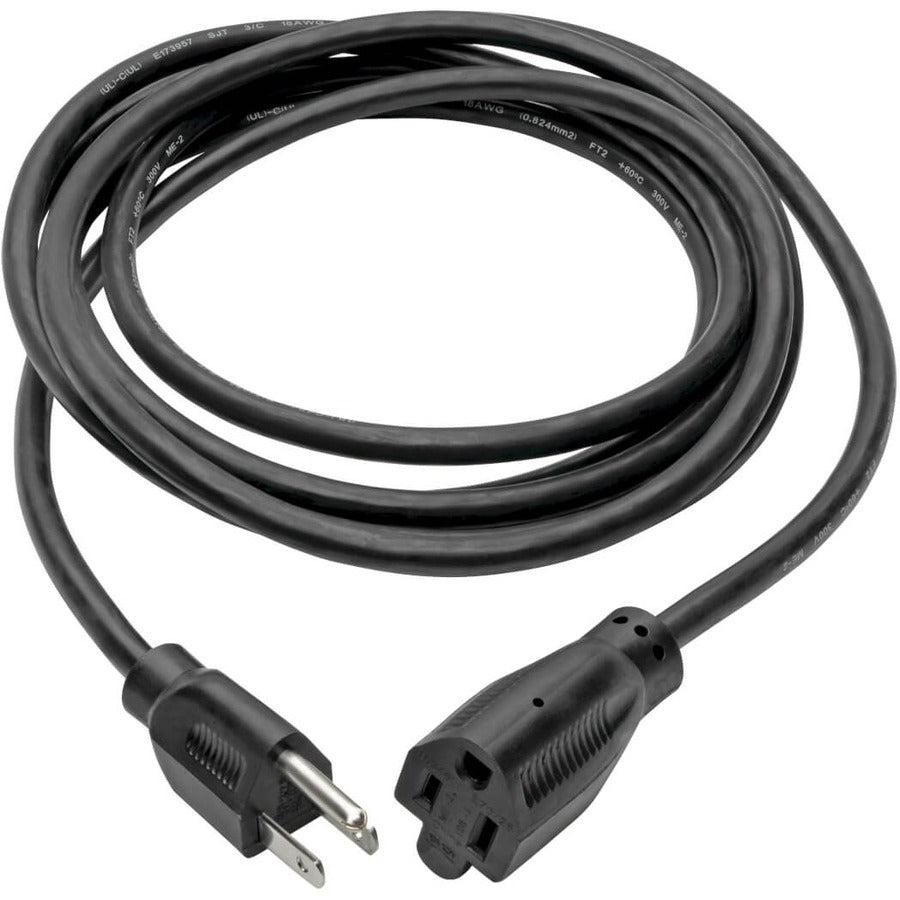 Tripp Lite Standard Power Extension Cord, 10A, 18Awg (Nema 5-15P To Nema 5-15R), 15-Ft.