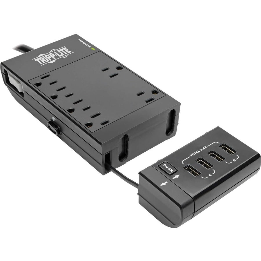 Tripp Lite Tlp68Ubam Surge Protector Black 6 Ac Outlet(S) 120 V 2.44 M