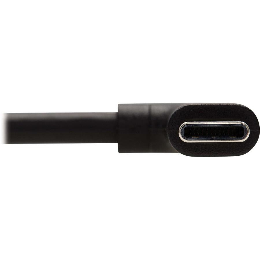 Tripp Lite U040-02M-C-5Ara Usb-C Cable (M/M) - Usb 2.0, Thunderbolt 3, 100W Pd Charging, Right-Angle Plug, Black, 2 M (6.6 Ft.)