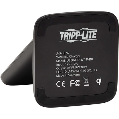 Tripp Lite U280-Q01St-P-Bk 10W Wireless Fast-Charging Stand With International Ac Adapter, Black