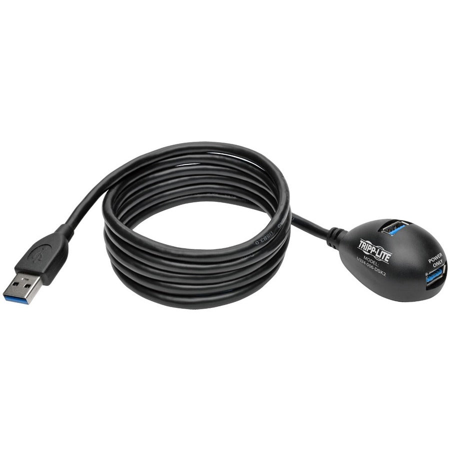 Tripp Lite U324-006-Dsk2 2-Port Usb 3.0 Superspeed Desktop Extension Cable (M/2Xf), 6 Ft. (1.83 M)