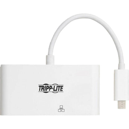 Tripp Lite U444-06N-H4Gu-C Usb-C Multiport Adapter - 4K Hdmi, Usb-A Port, Gbe, 60W Pd Charging, Hdcp, White