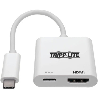 Tripp Lite U444-06N-H4K6Wc Usb-C To Hdmi Adapter (M/F) - 4K 60 Hz, 60W Pd Charging, Hdcp 2.2, White