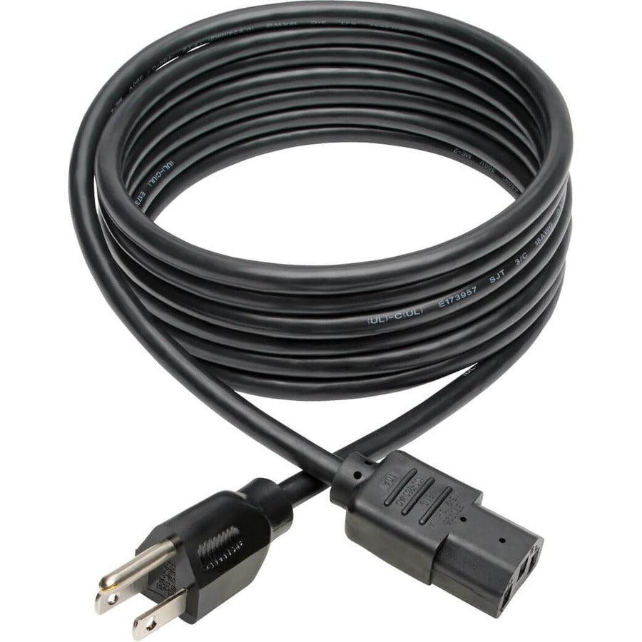 Tripp Lite Universal Computer Power Cord Lead Cable, 10A, 18Awg (Nema 5-15P To Iec-320-C13), 3.05 M (10-Ft.)