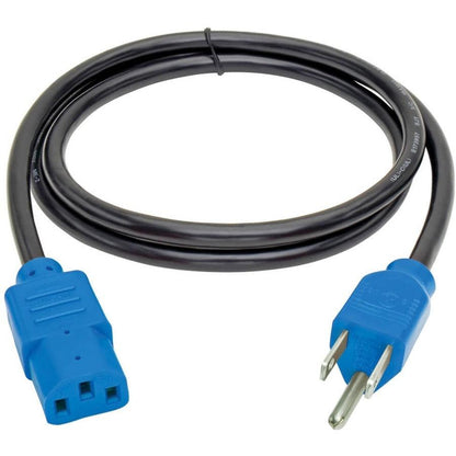 Tripp Lite Universal Computer Power Cord Lead Cable, 10A, 18Awg (Nema 5-15P To Iec-320-C13 With Blue Plugs), 1.22 M (4-Ft.)