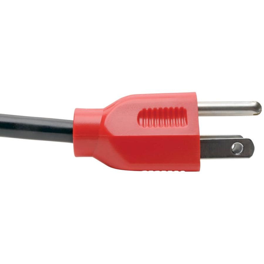 Tripp Lite Universal Computer Power Cord Lead Cable, 10A, 18Awg (Nema 5-15P To Iec-320-C13 With Red Plugs), 1.22 M (4-Ft.)