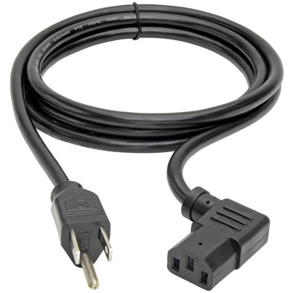 Tripp Lite Universal Computer Power Cord Lead Cable, 10A, 18Awg (Nema 5-15P To Right Angle Iec-320-C13), 1.83 M (6-Ft.)