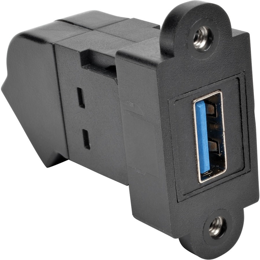 Tripp Lite Usb 3.0 All-In-One Keystone/Panel Mount Angled Coupler (F/F), Black