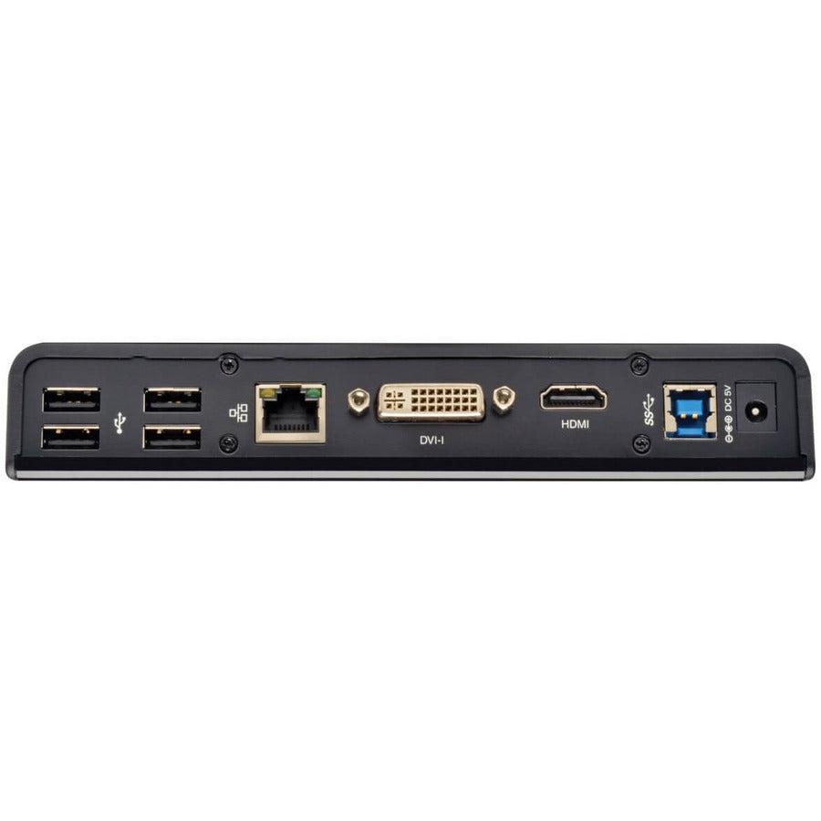 Tripp Lite Usb 3.0 Laptop Dual Head Docking Station - Hdmi And Dvi Video, Audio, Usb Hub Ports And Ethernet