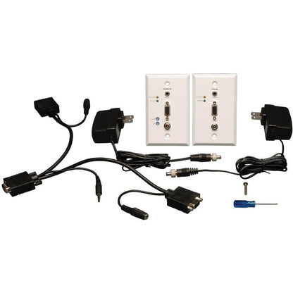 Tripp Lite Vga With Audio Over Cat5/Cat6 Extender Kit, Wallplate Transmitter & Receiver With Edid, 1920 X 1440 @ 60 Hz, Up To 1000 Ft.