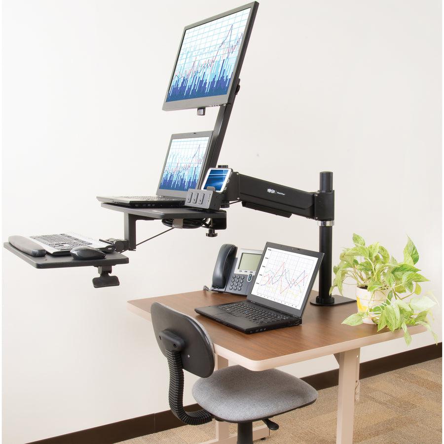 Tripp Lite Wwss1327Cp Workwise Height-Adjustable Sit-Stand Workstation, Single-Monitor, Clamp-On