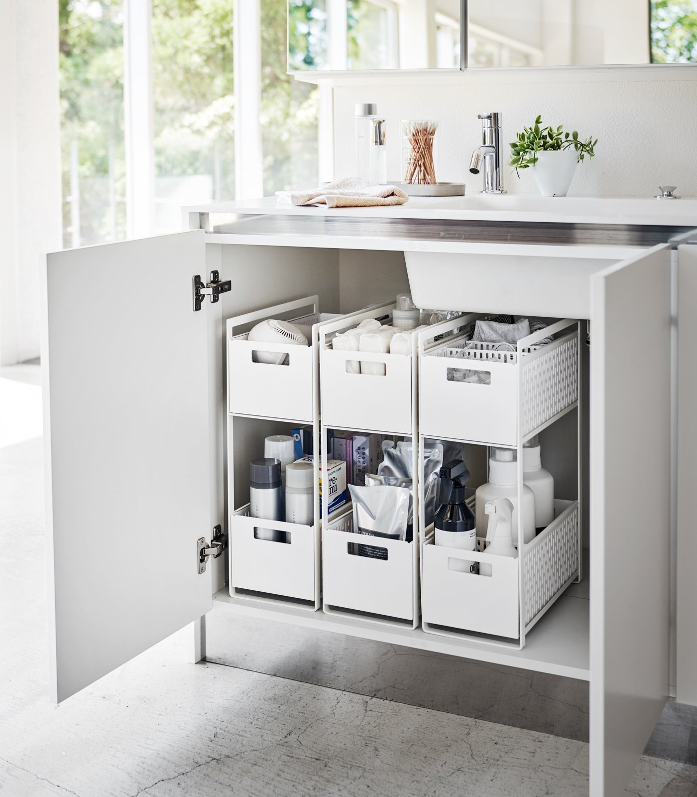 Two-Tier Cabinet Storage Basket