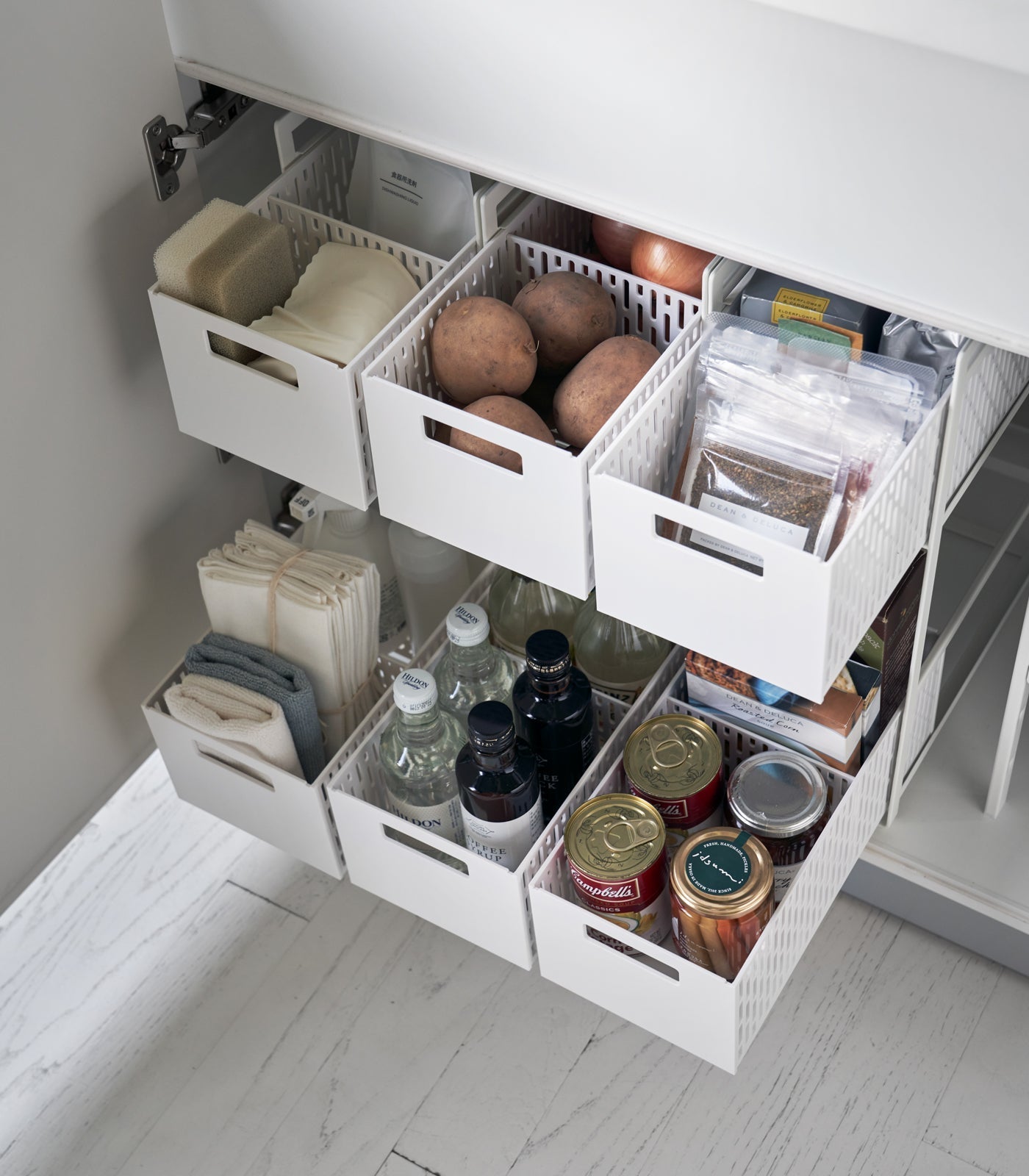 Two-Tier Cabinet Storage Basket