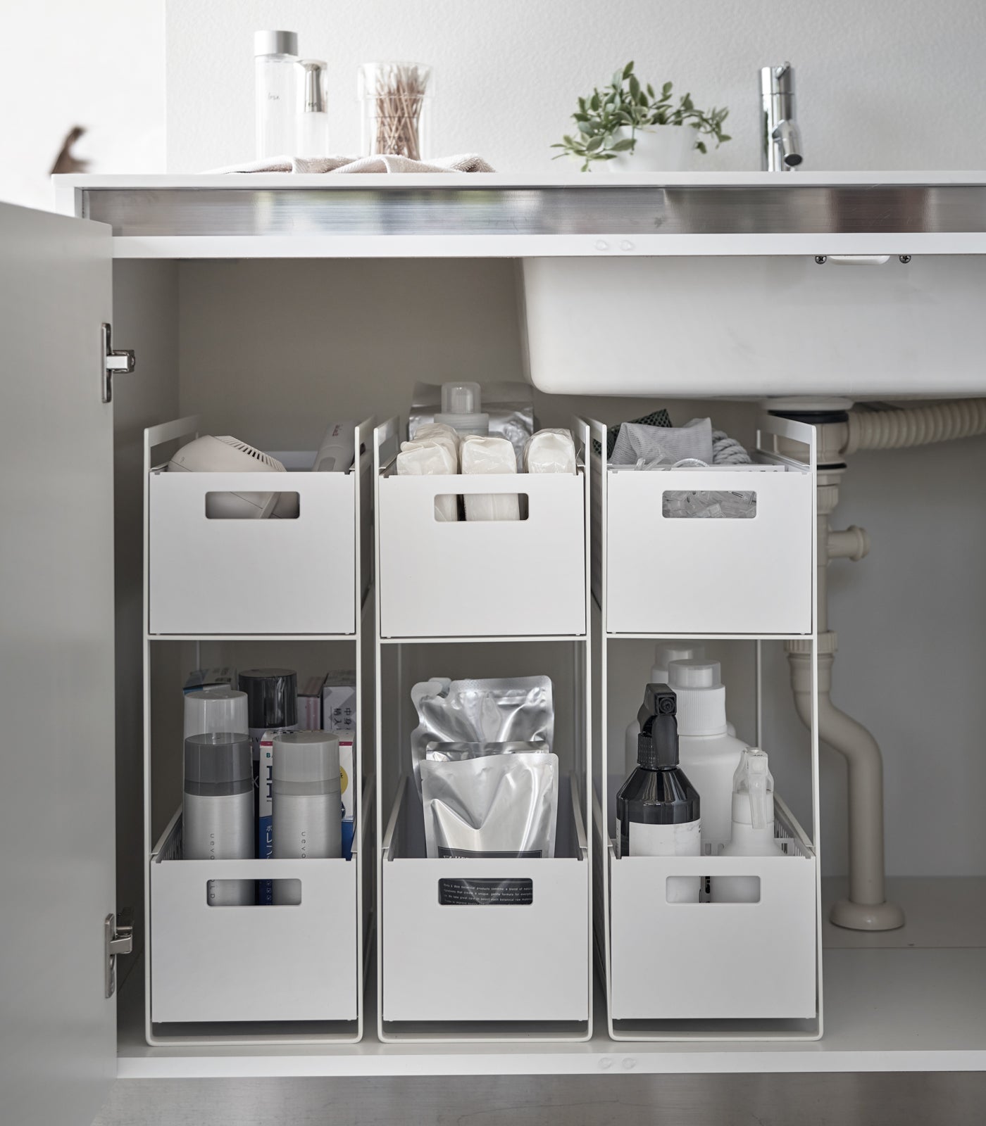 Two-Tier Cabinet Storage Basket