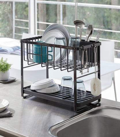 Two-Tier Wire Dish Rack - Steel