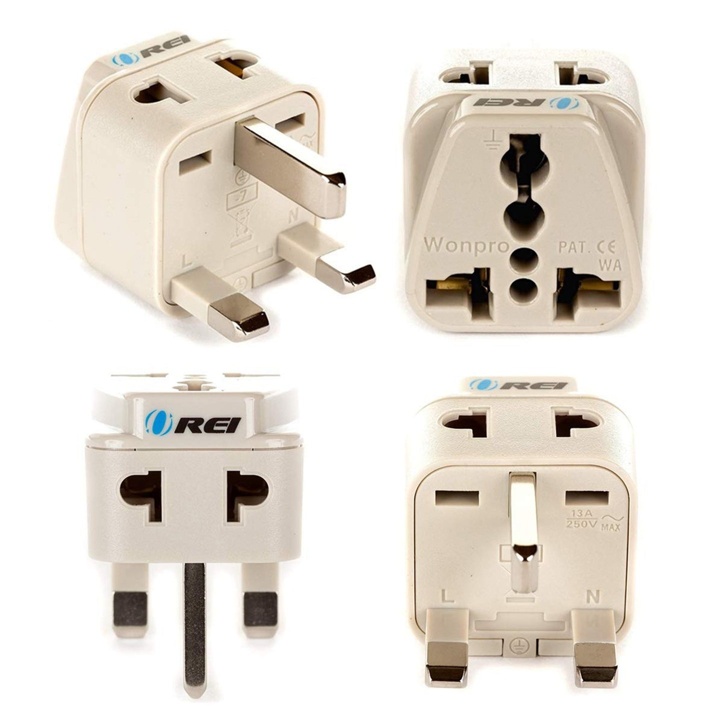 UK, Hong Kong Travel Adapter - 2 in 1 - Type G - Compact Design (DB-7)