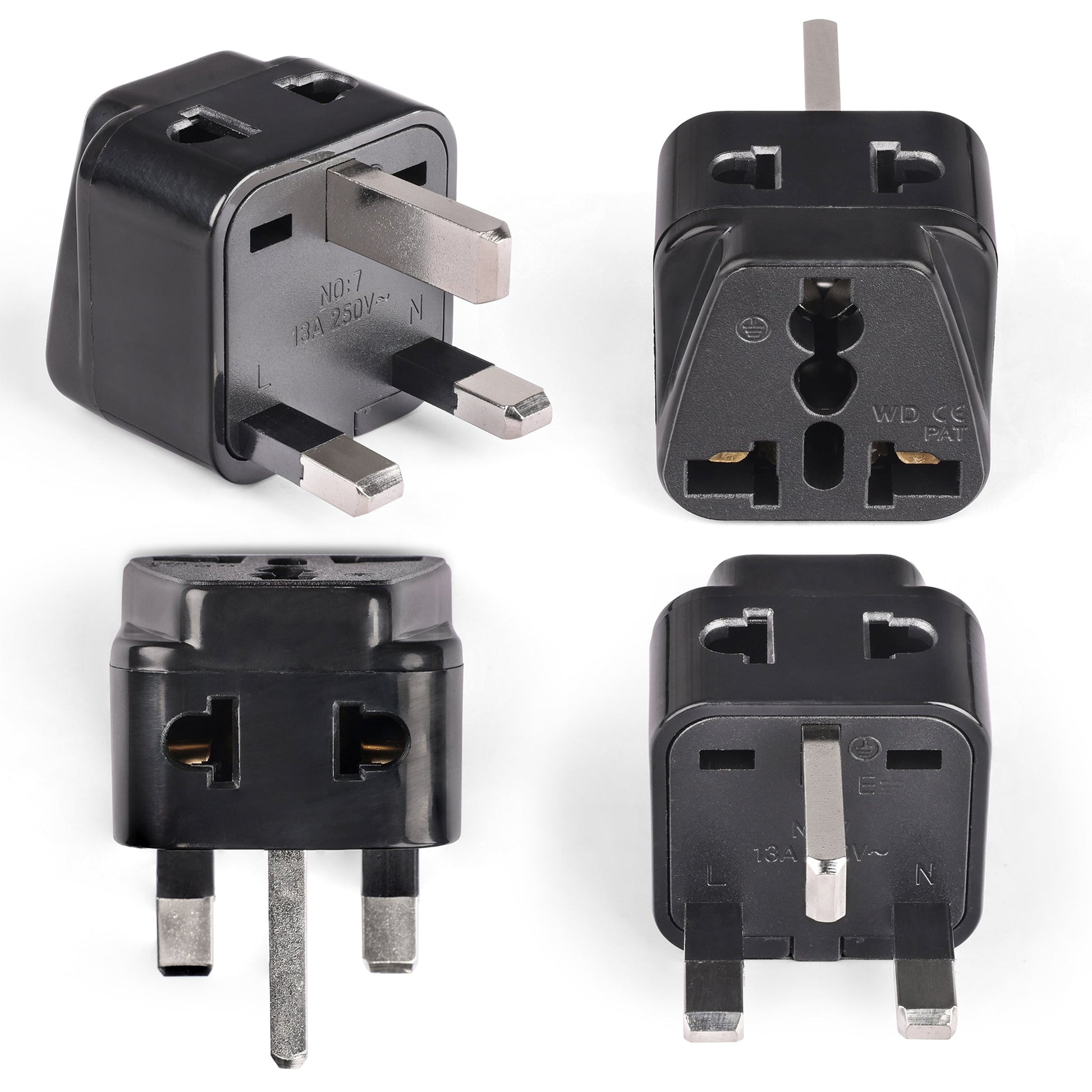 UK, Hong Kong Travel Adapter - 2 in 1 - Type G - Compact Design (DB-7)