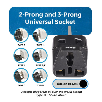 UK, Hong Kong Travel Adapter - 2 in 1 - Type G - Compact Design (DB-7)