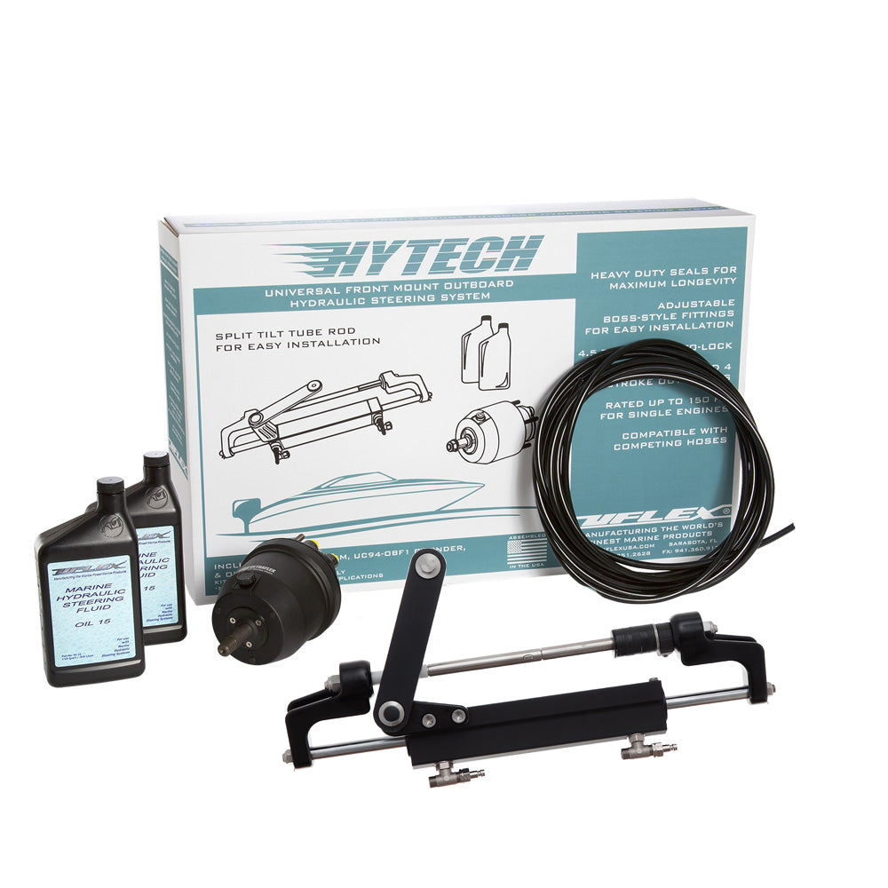 Uflex HYTECH 1.1 Front Mount OB System up to 175HP - Includes UP20 FM Helm, 2qts of Oil, UC95-OBF Cylinder &amp; 40&#39; Tubing