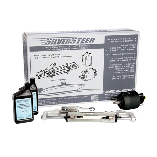 Uflex SilverSteer&trade; Universal Front Mount Outboard Hydraulic Steering System w/ UC128-SVS-1 Cylinder