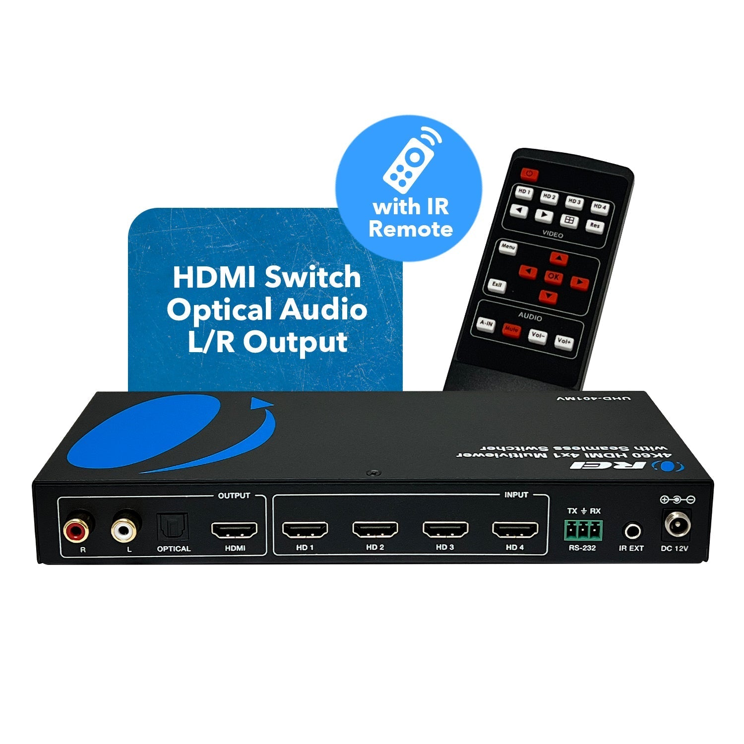 Ultra HD 4K Quad Multi-Viewer 4x1 HDMI Seamless Switch (UHD-401MV)