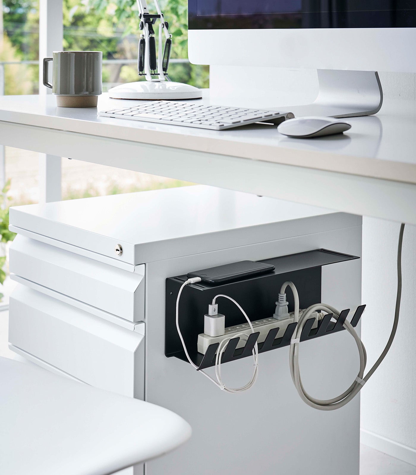 Under-Desk Cable Organizer - Steel