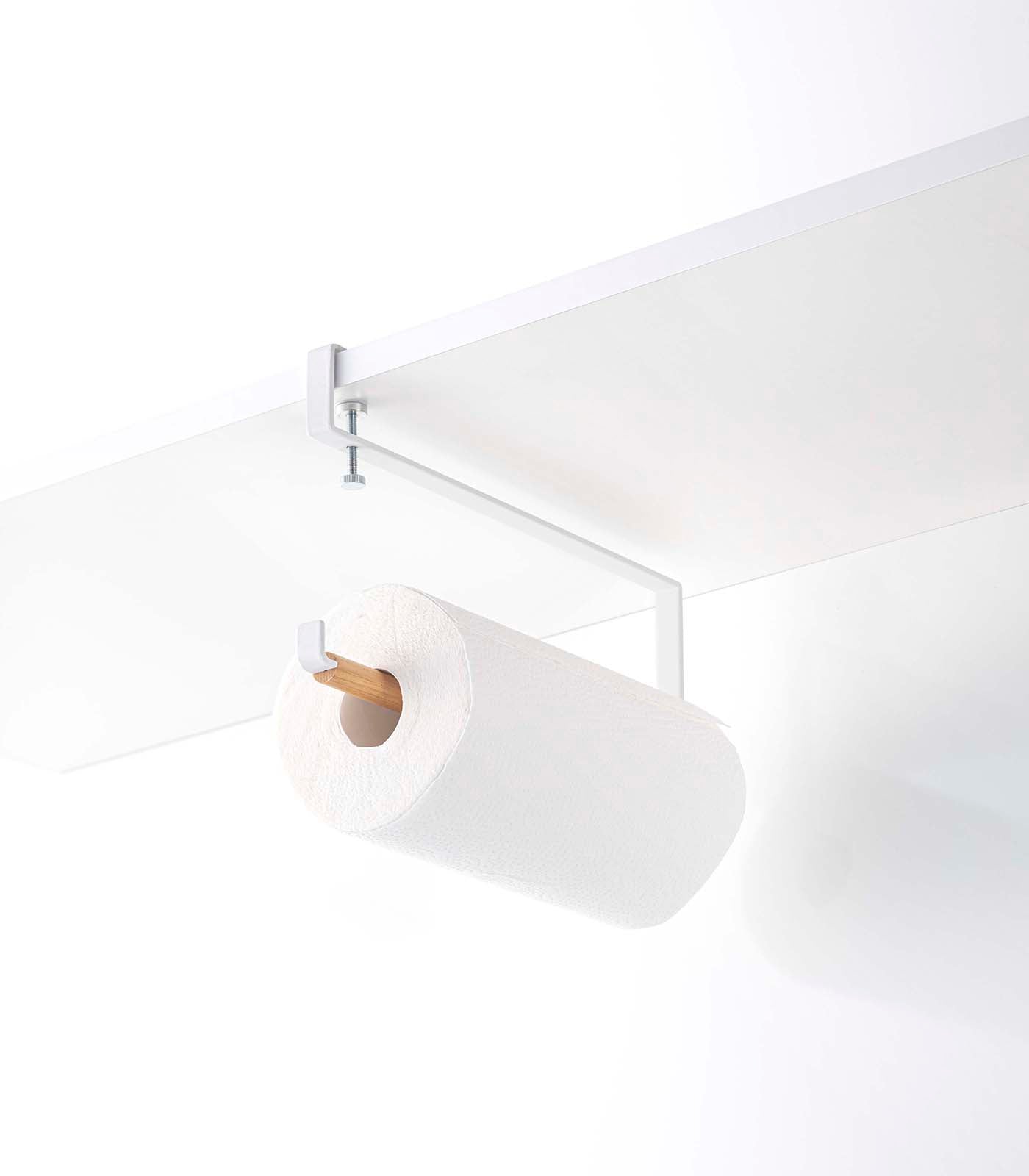 Undershelf Paper Towel Holder - Steel + Wood