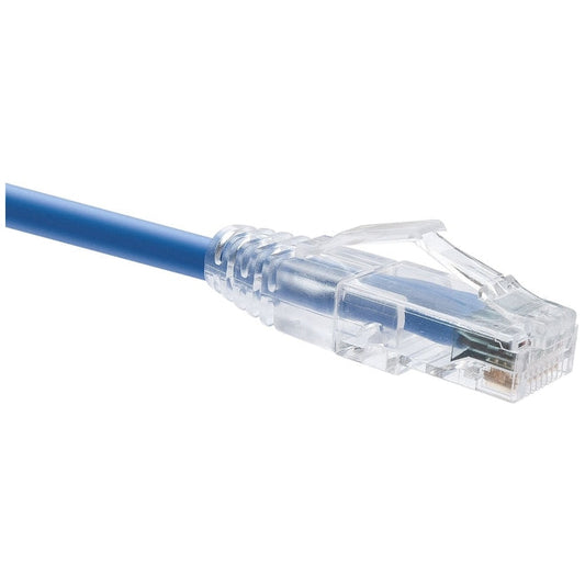 Unirise 1 Foot Cat6 Snagless Clearfit Patch Cable Blue - High Density Cat6 Ultra